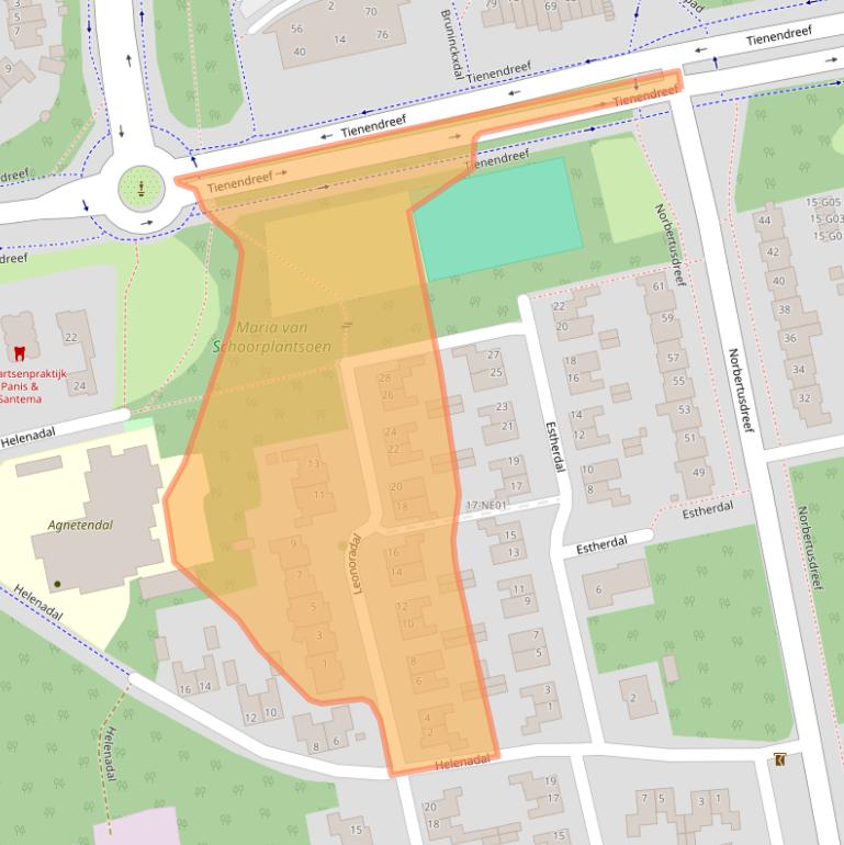 Kaart van postcodegebied 5551BK.