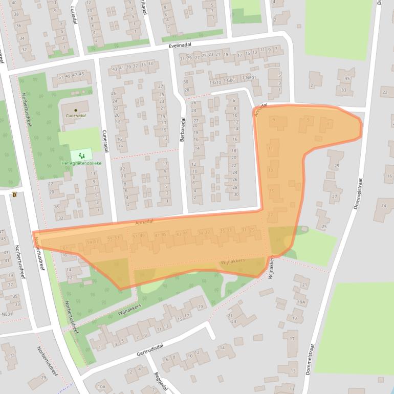 Kaart van postcodegebied 5551BM.