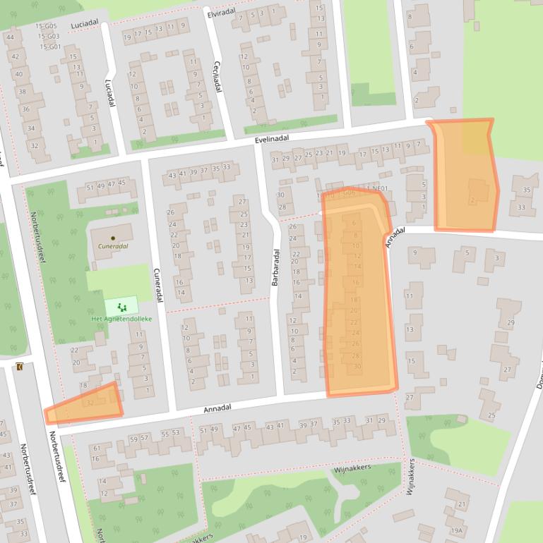 Kaart van postcodegebied 5551BN.