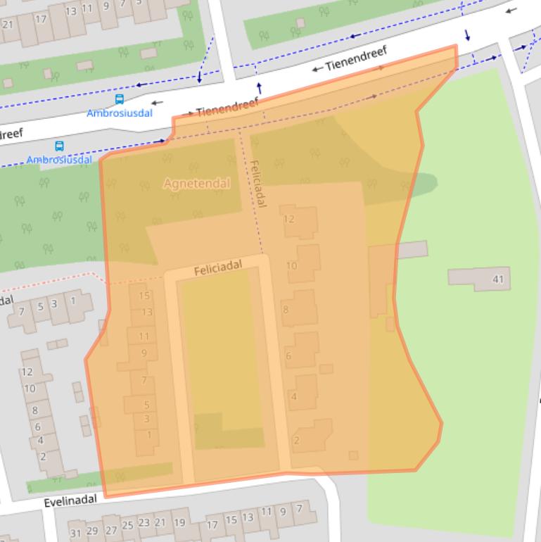 Kaart van postcodegebied 5551BX.