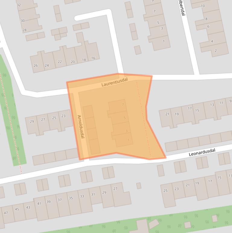 Kaart van postcodegebied 5551CB.