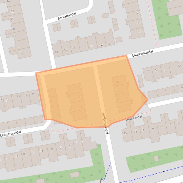 Kaart van postcodegebied 5551CH.