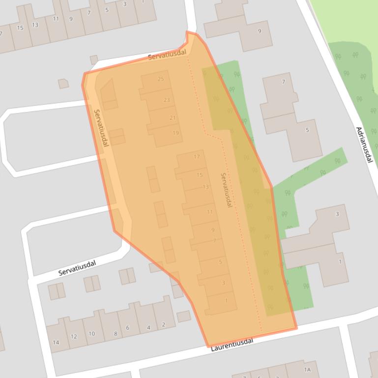 Kaart van postcodegebied 5551CK.