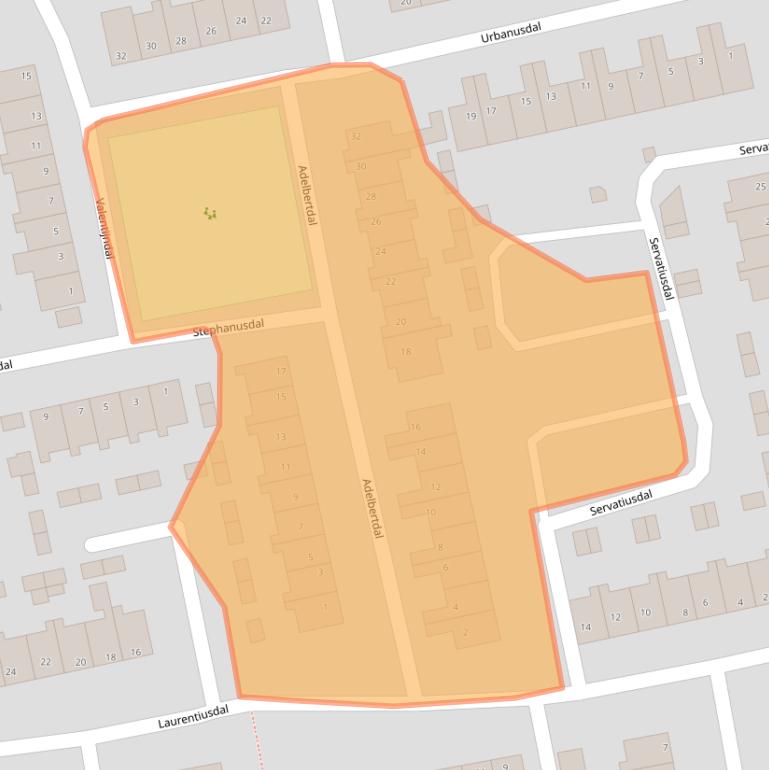 Kaart van postcodegebied 5551CL.