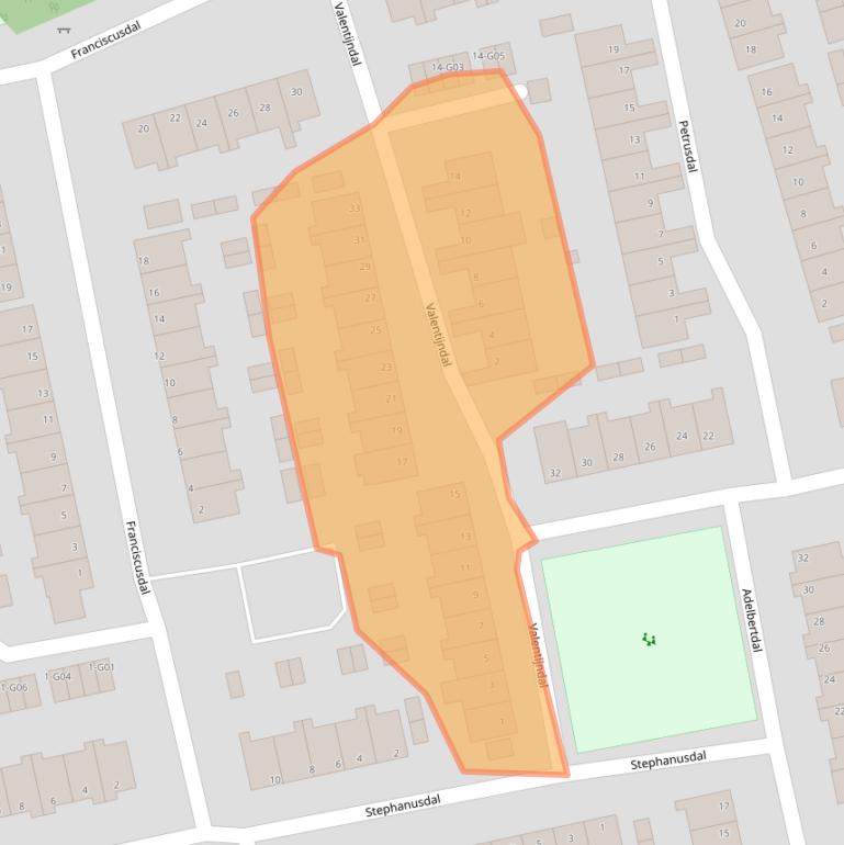 Kaart van postcodegebied 5551CT.