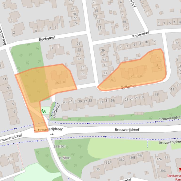 Kaart van postcodegebied 5551DB.