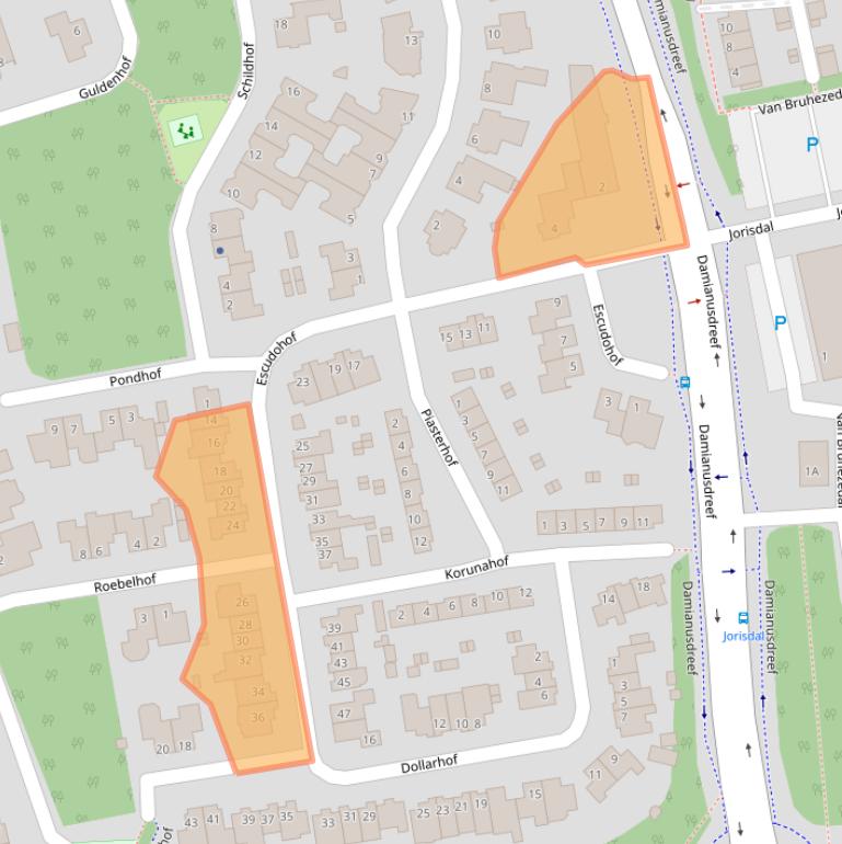 Kaart van postcodegebied 5551DD.