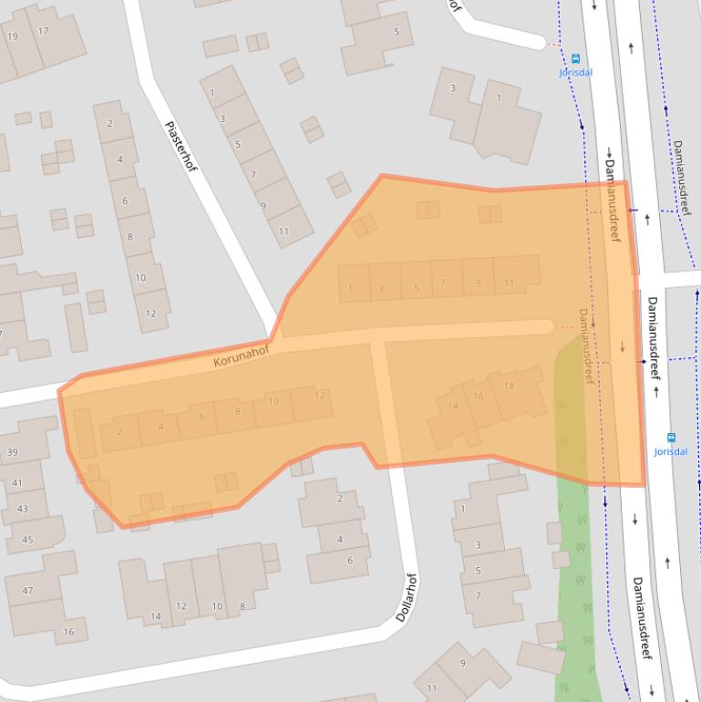 Kaart van postcodegebied 5551DE.