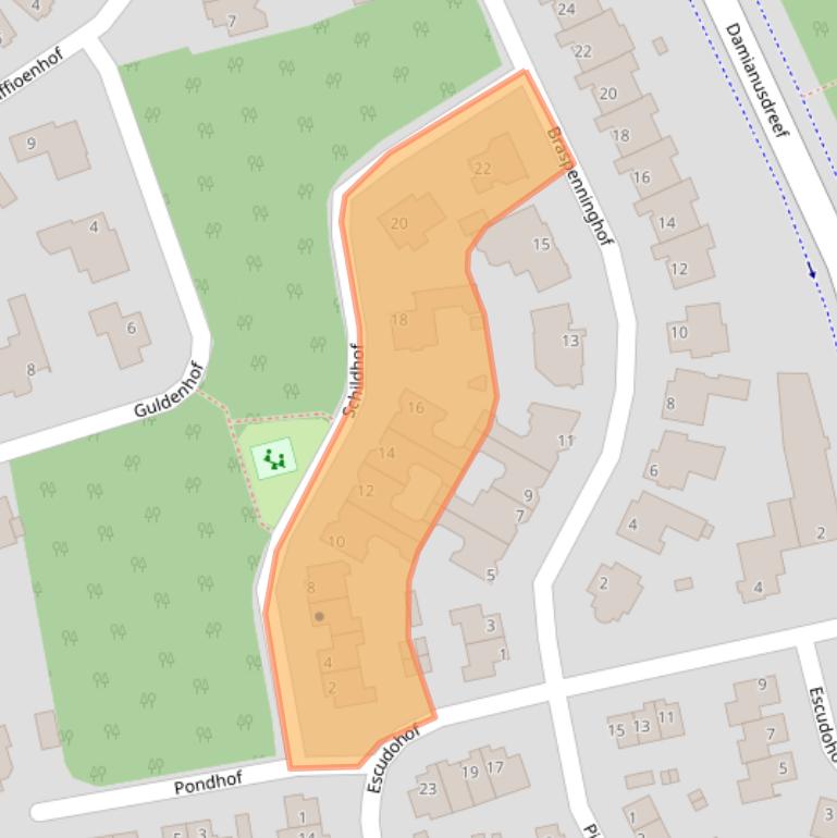 Kaart van postcodegebied 5551DP.