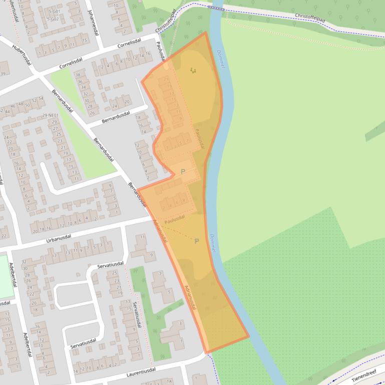 Kaart van postcodegebied 5551EA.