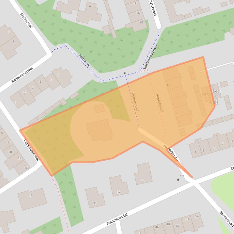 Kaart van postcodegebied 5551ED.