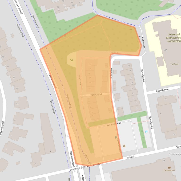 Kaart van postcodegebied 5551EJ.