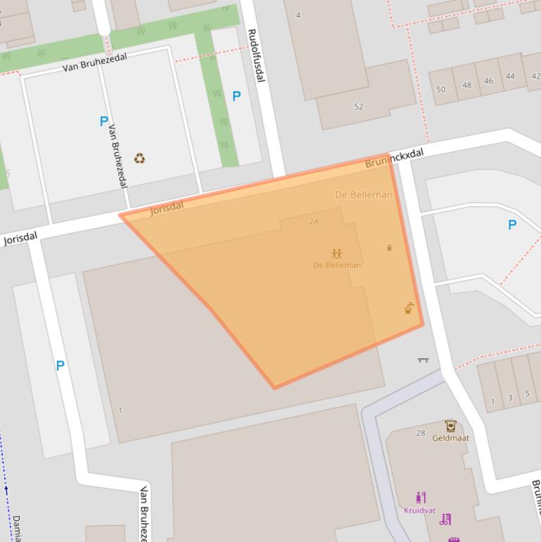 Kaart van postcodegebied 5551EV.