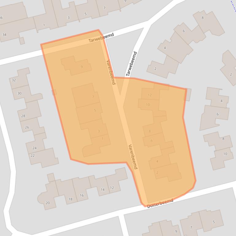 Kaart van postcodegebied 5551GC.