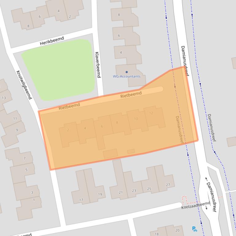 Kaart van postcodegebied 5551HG.