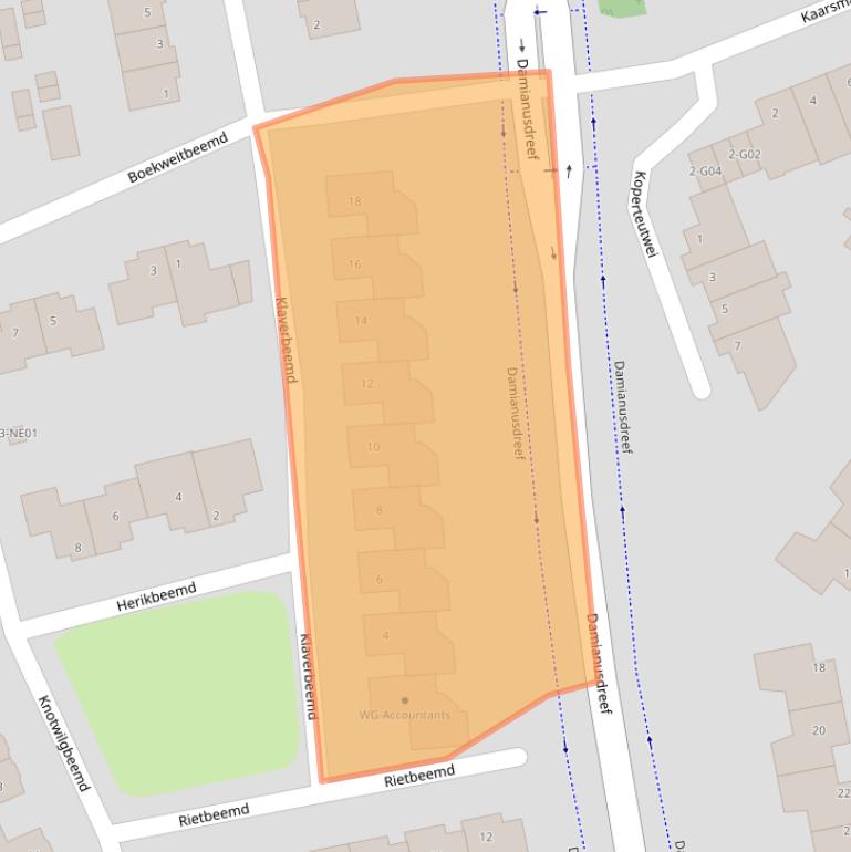 Kaart van postcodegebied 5551HH.