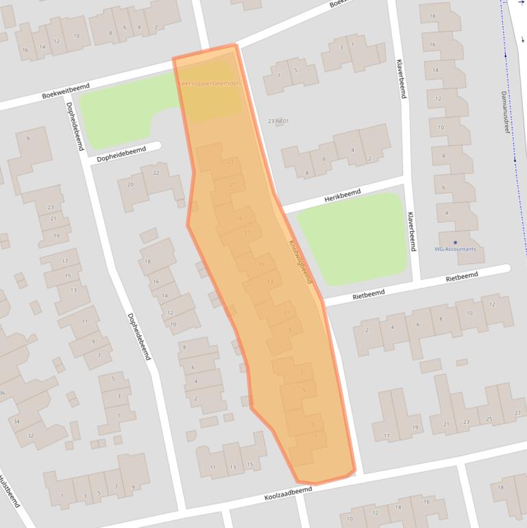 Kaart van postcodegebied 5551HK.