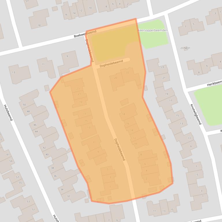 Kaart van postcodegebied 5551HM.