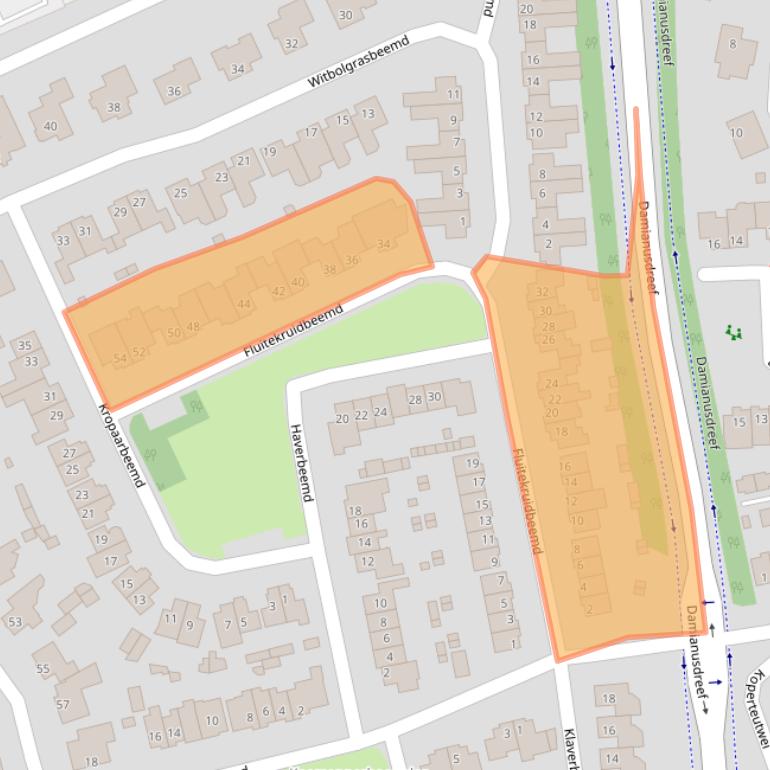 Kaart van postcodegebied 5551HT.