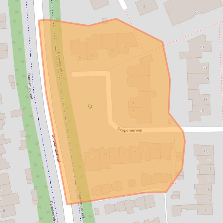 Kaart van postcodegebied 5551MS.