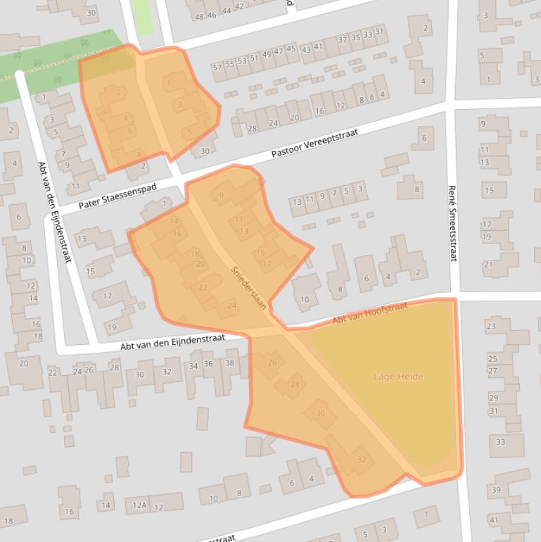 Kaart van postcodegebied 5551NB.