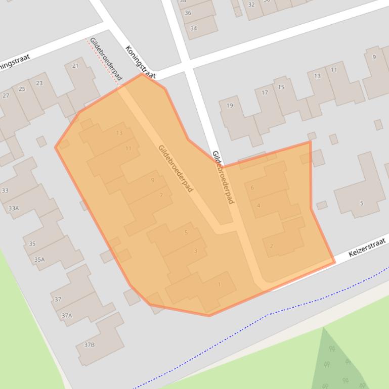 Kaart van postcodegebied 5551NE.