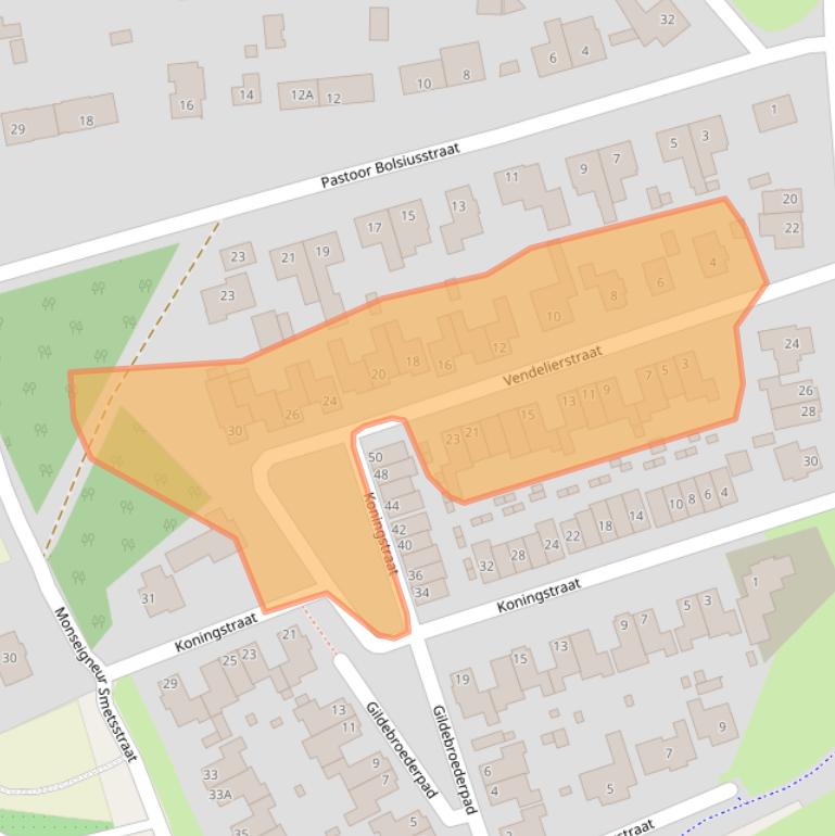 Kaart van postcodegebied 5551NH.