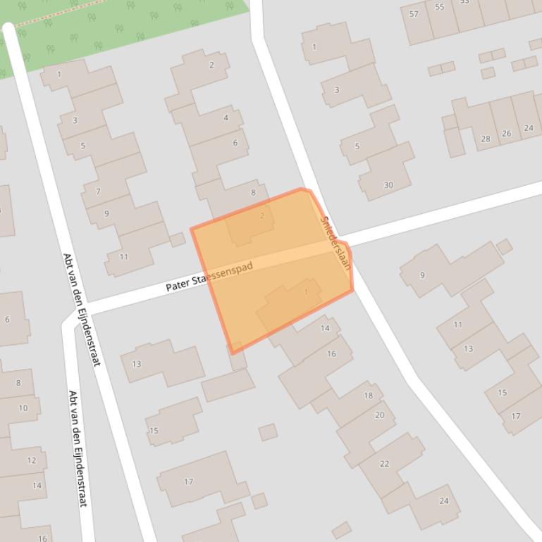 Kaart van postcodegebied 5551NJ.