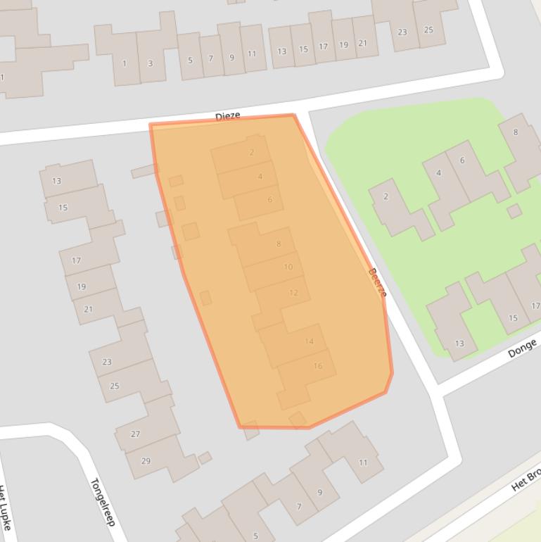 Kaart van postcodegebied 5551NR.