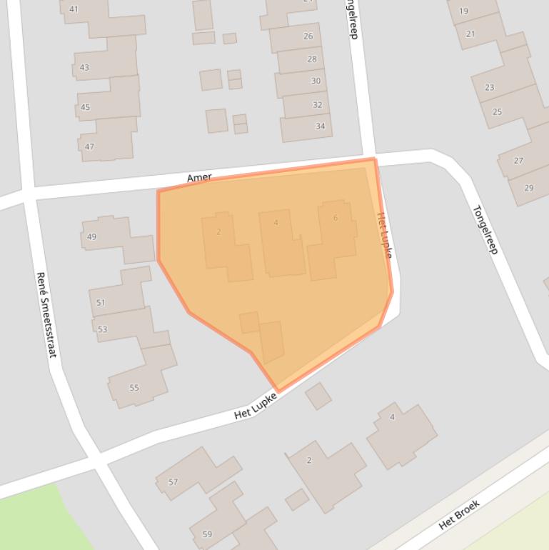 Kaart van postcodegebied 5551NT.