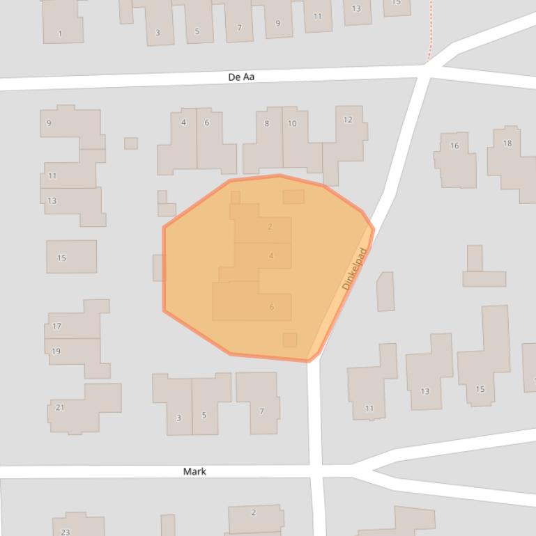 Kaart van postcodegebied 5551NX.