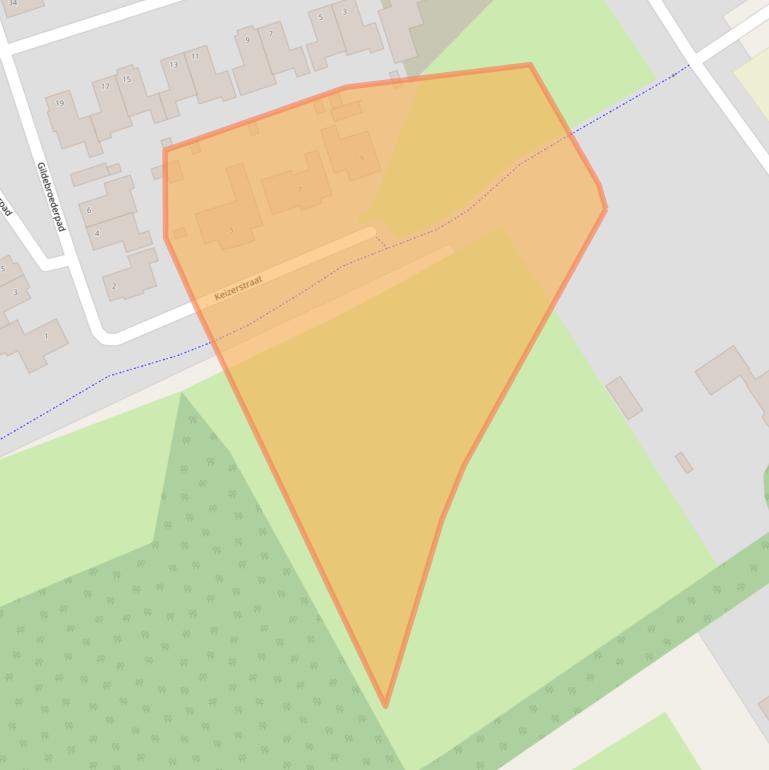 Kaart van postcodegebied 5551NZ.