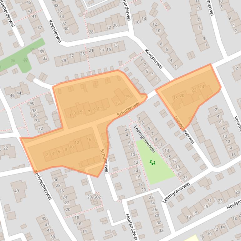 Kaart van postcodegebied 5551PA.