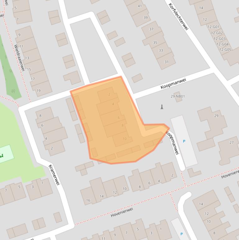 Kaart van postcodegebied 5551PP.