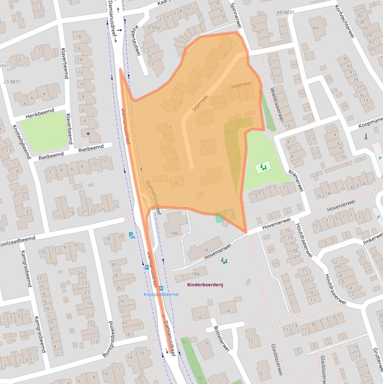 Kaart van postcodegebied 5551PW.