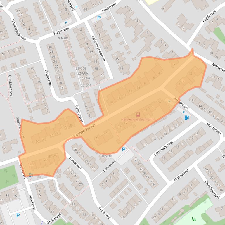 Kaart van postcodegebied 5551RA.