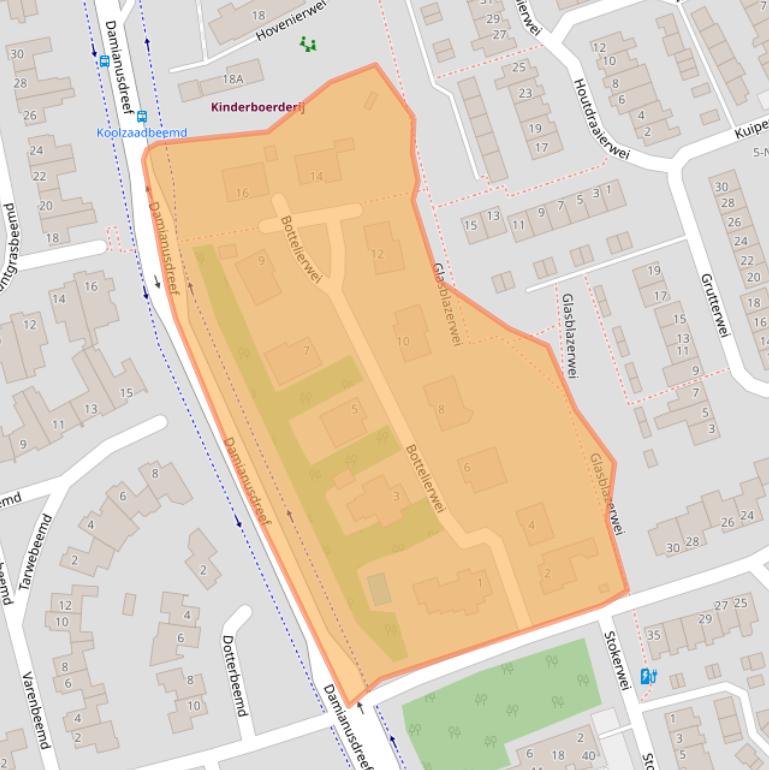 Kaart van postcodegebied 5551RC.
