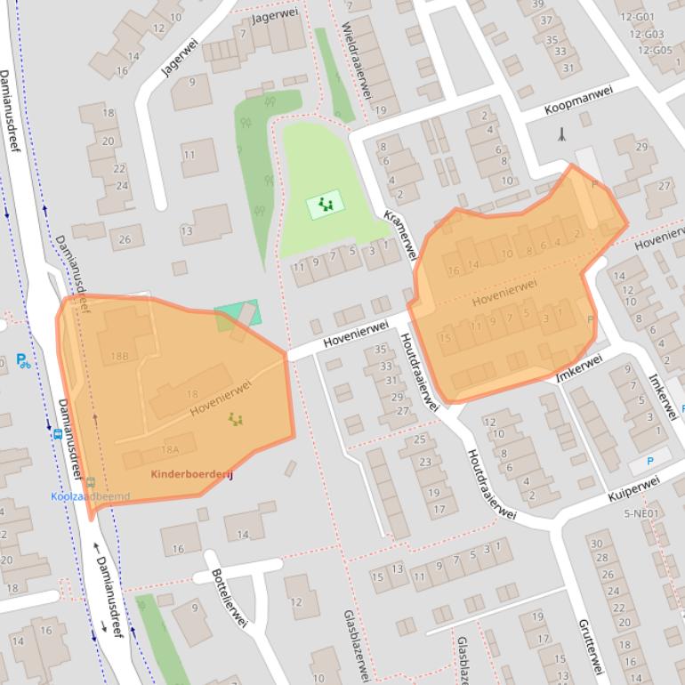 Kaart van postcodegebied 5551RE.