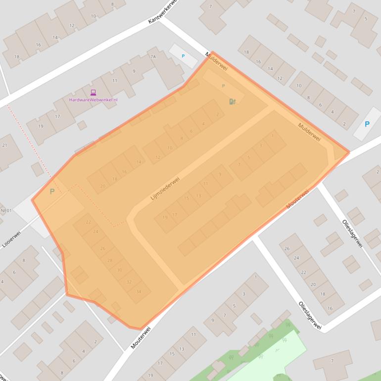 Kaart van postcodegebied 5551SB.