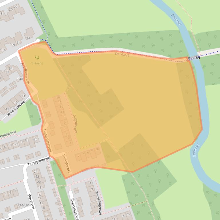 Kaart van postcodegebied 5551SK.