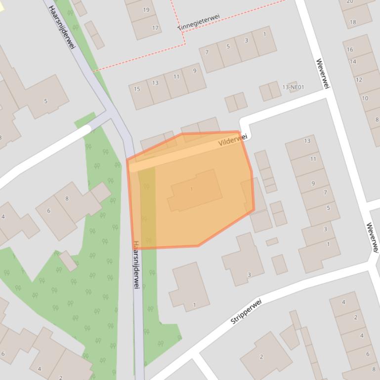 Kaart van postcodegebied 5551SN.