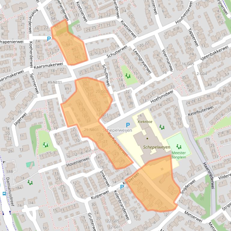 Kaart van postcodegebied 5551SW.