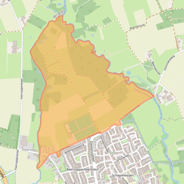Kaart van postcodegebied 5551TE.
