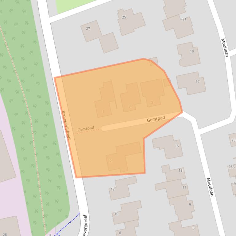 Kaart van postcodegebied 5551TN.