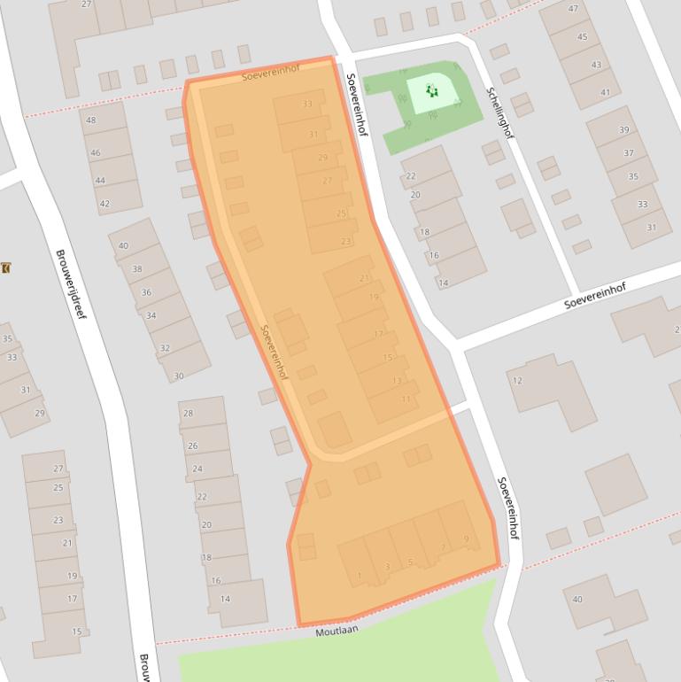 Kaart van postcodegebied 5551TR.