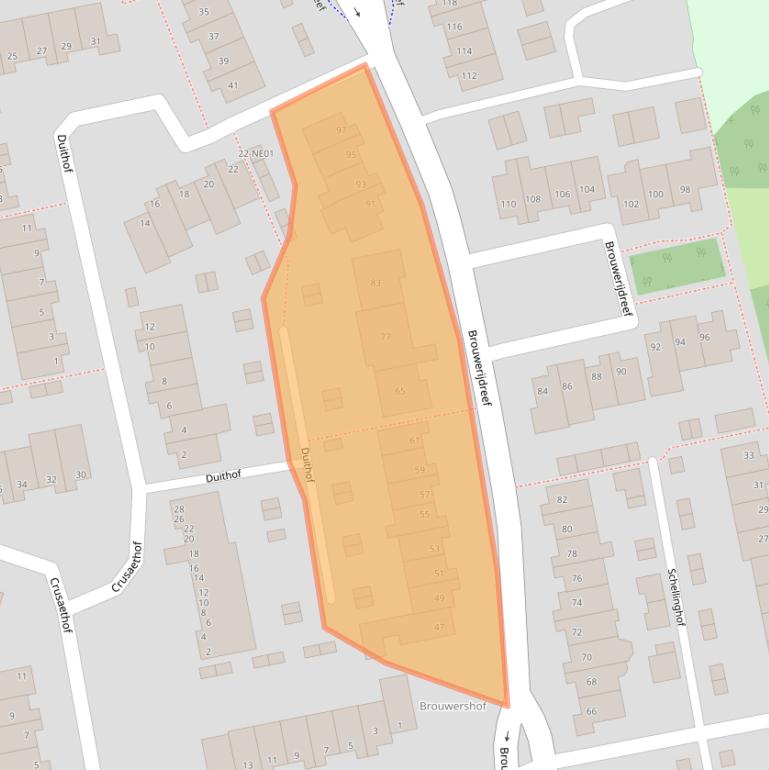 Kaart van postcodegebied 5551VE.