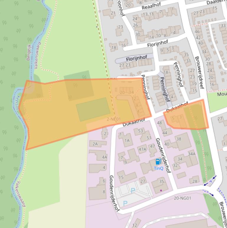 Kaart van postcodegebied 5551VG.