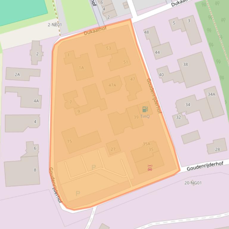 Kaart van postcodegebied 5551VH.