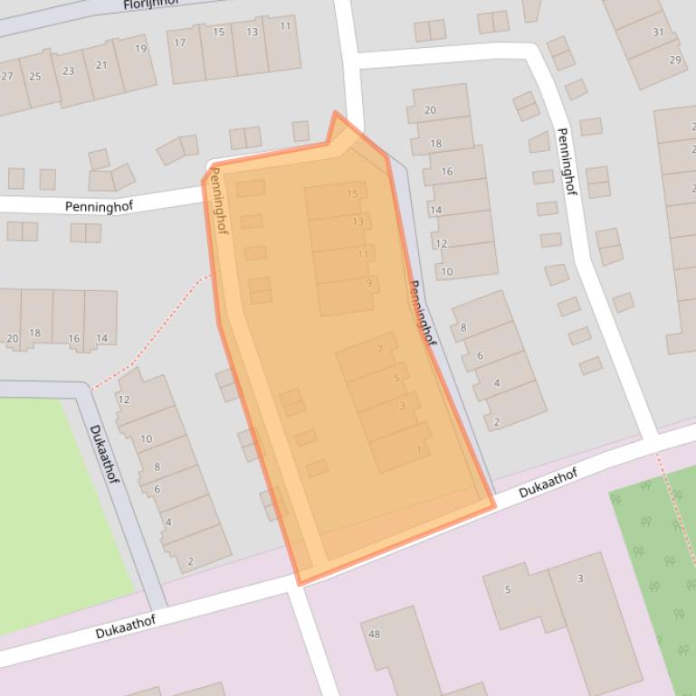 Kaart van postcodegebied 5551VK.