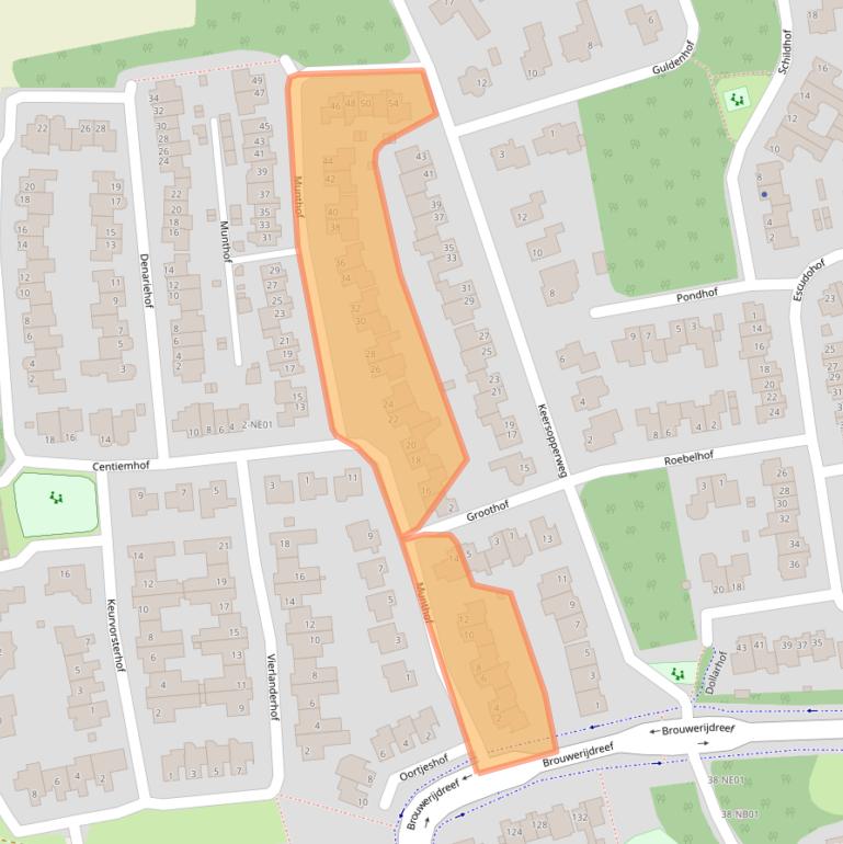 Kaart van postcodegebied 5551XC.